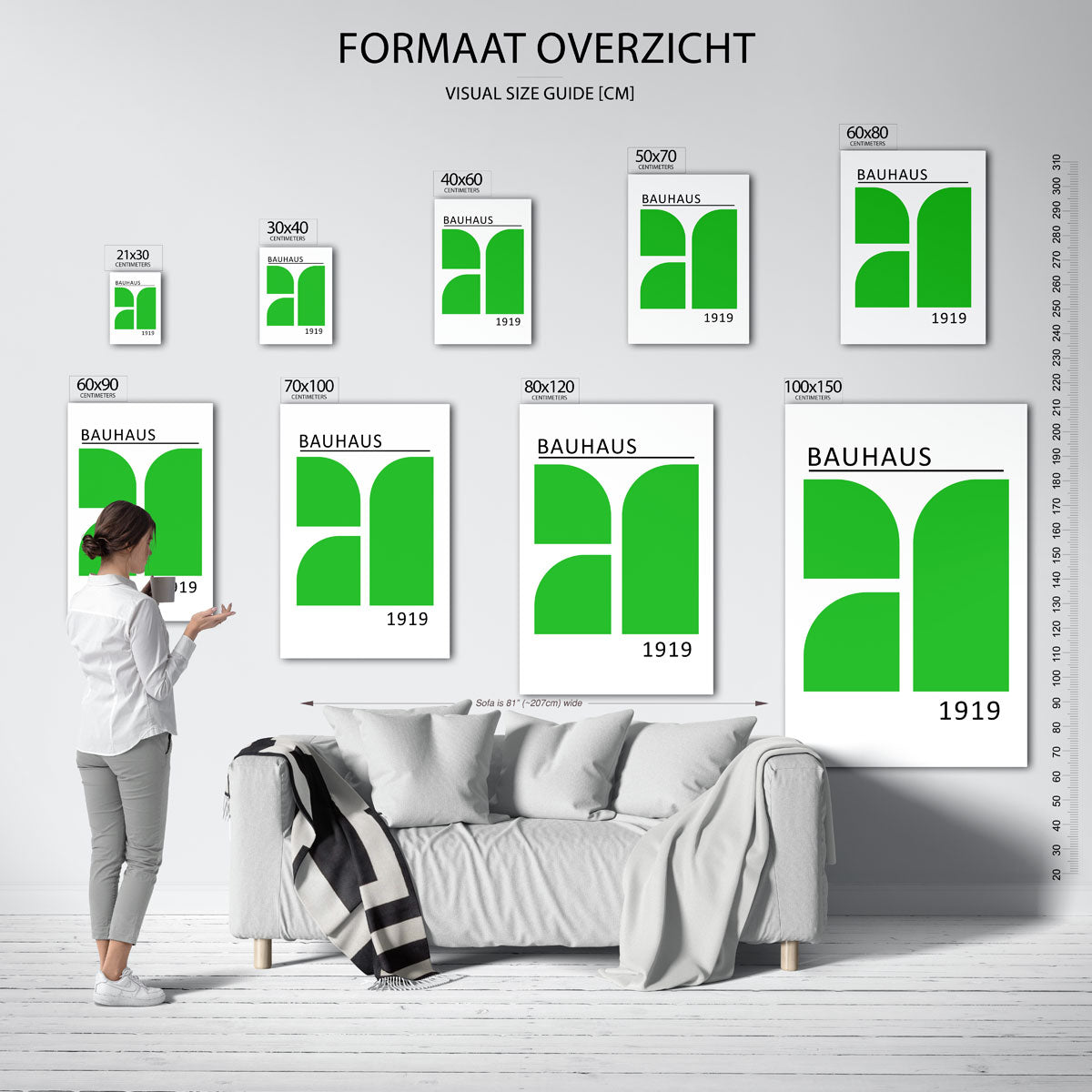 Groene vlakverdeling Poster