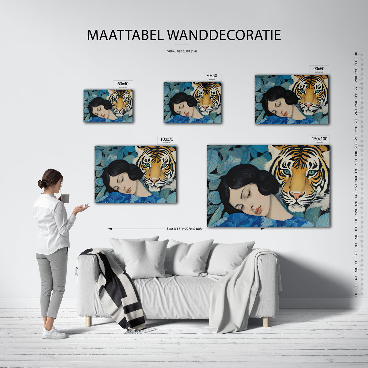 Dromerige tijger Kunstwerk