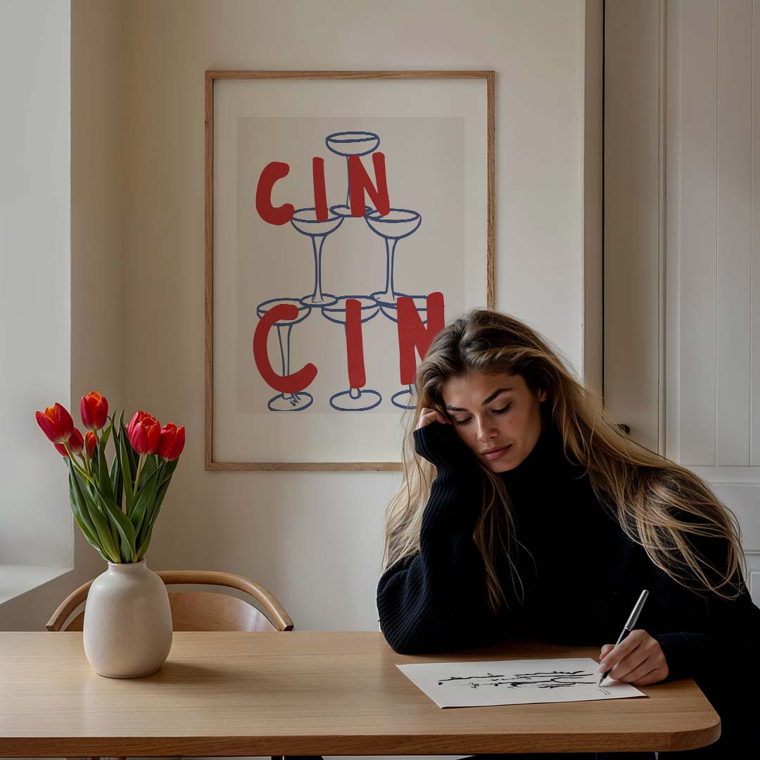 Cin Cin Stijlvolle Poster-WallArtistic