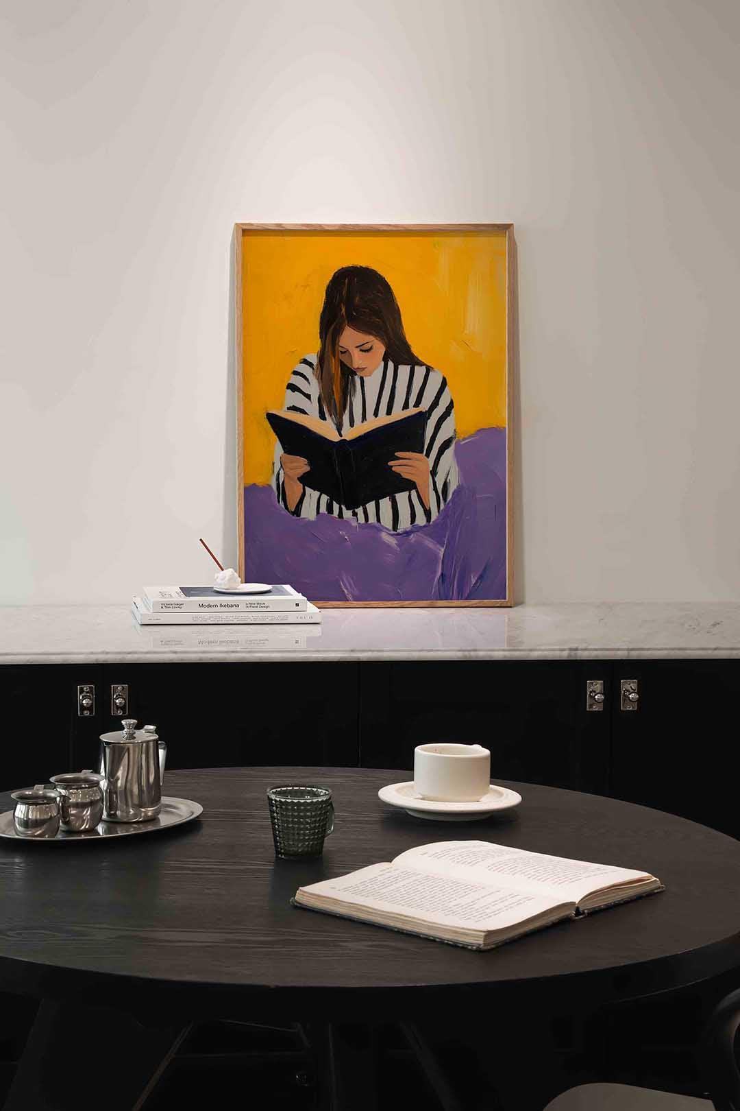 Lezende vrouw Poster