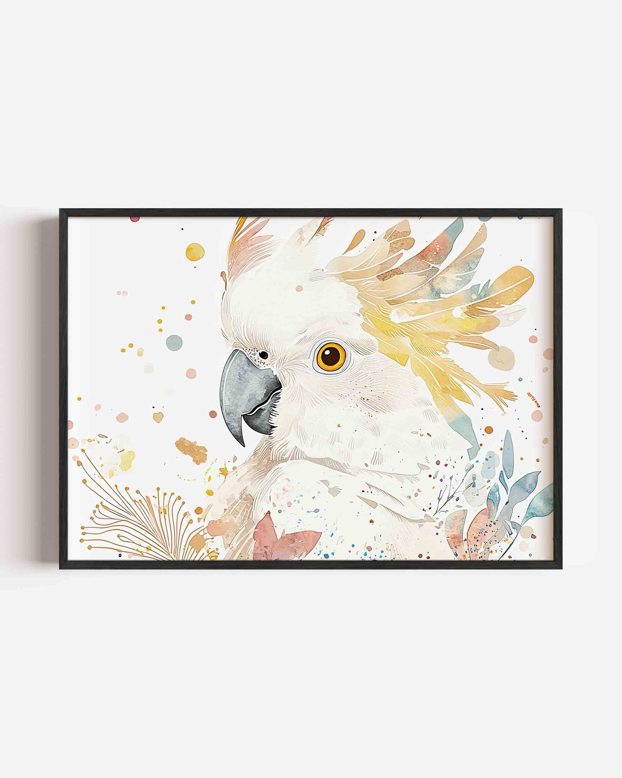 Papegaai met kleurrijke veren Poster