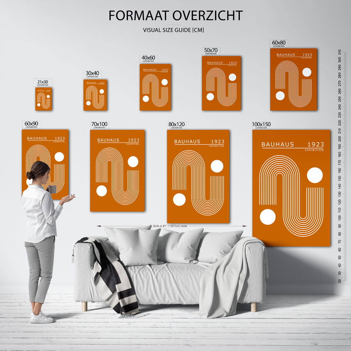 Lijnen en cirkelvormen Poster
