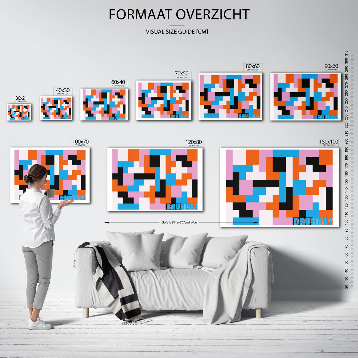 Kleurrijke vlakverdeling Poster