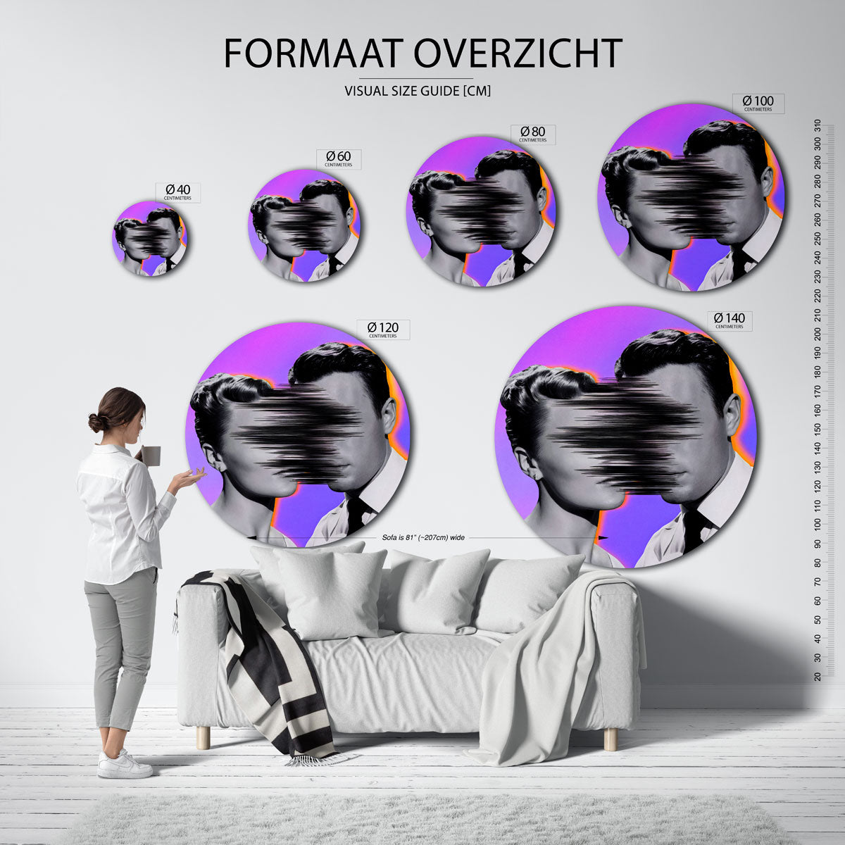 Portret met vervaging Muurcirkel