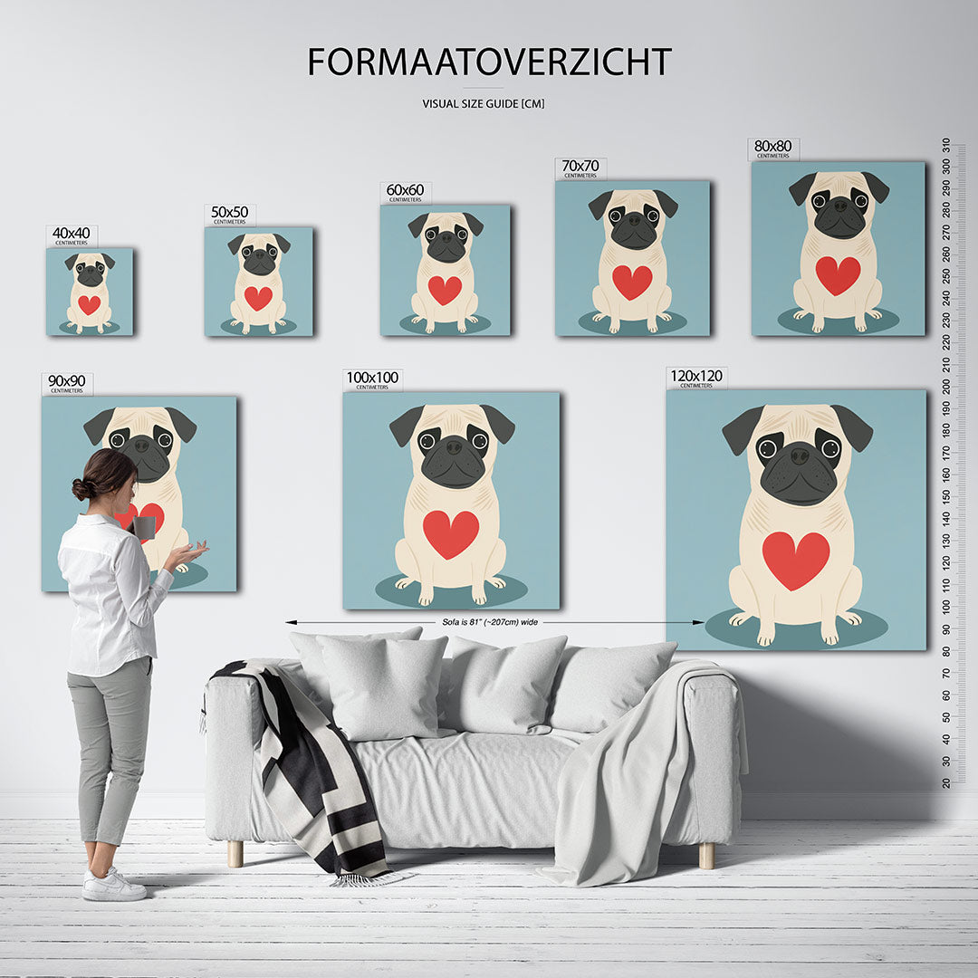 Hond met hart Kunstwerk