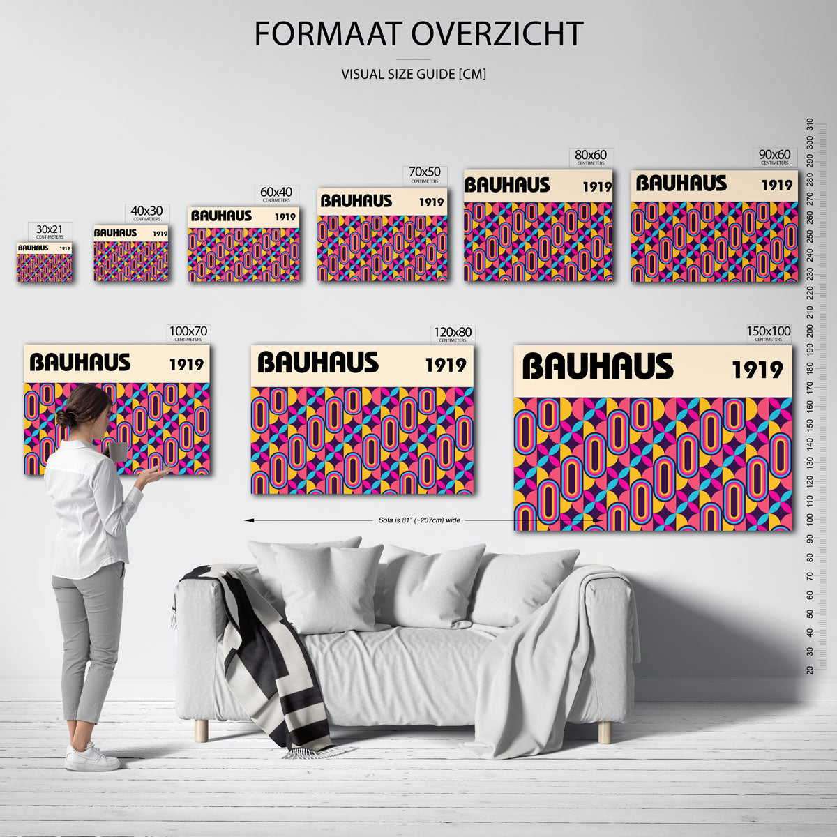 Vormritme en kleur Poster