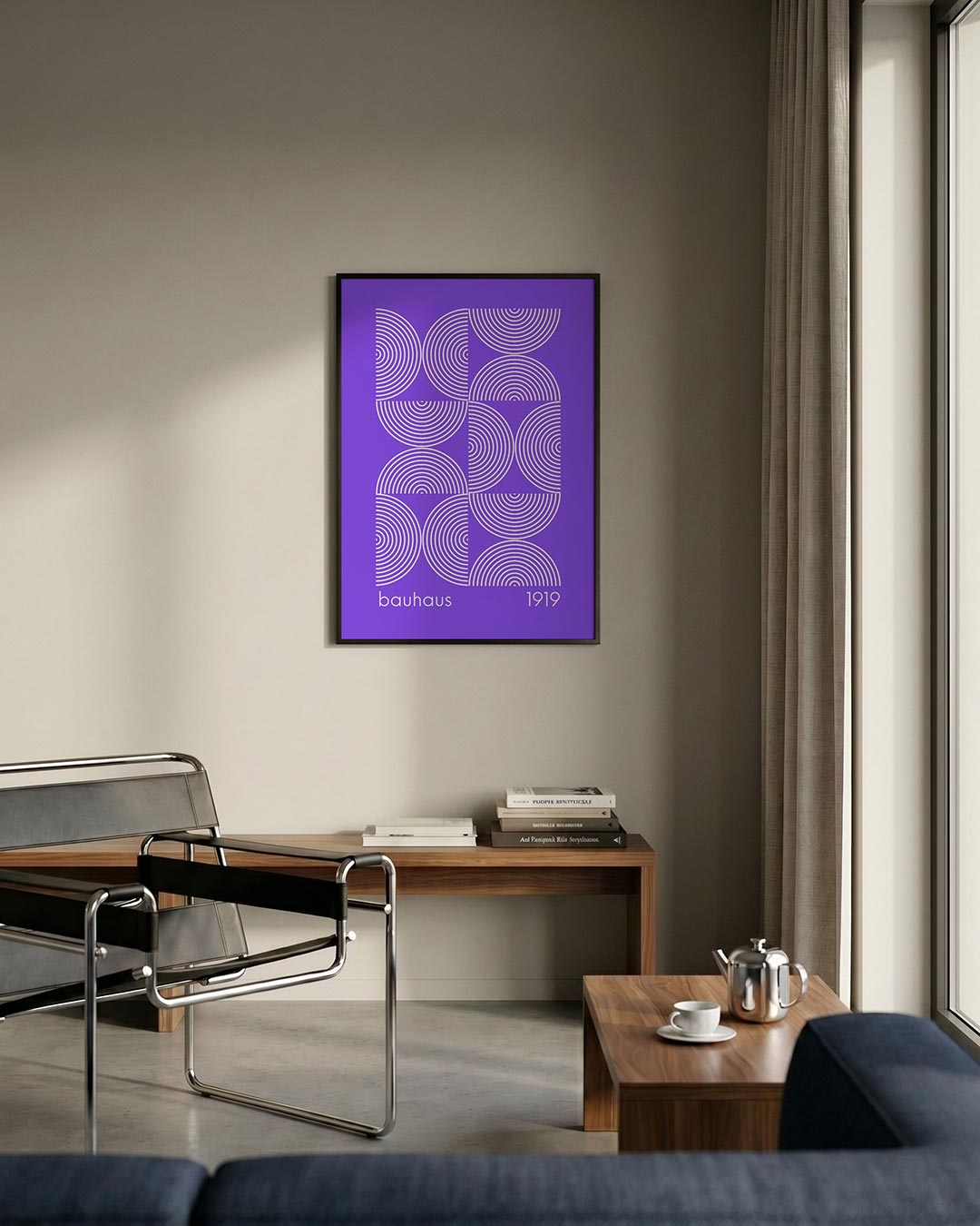 Cirkelpatroon en lijnen Poster