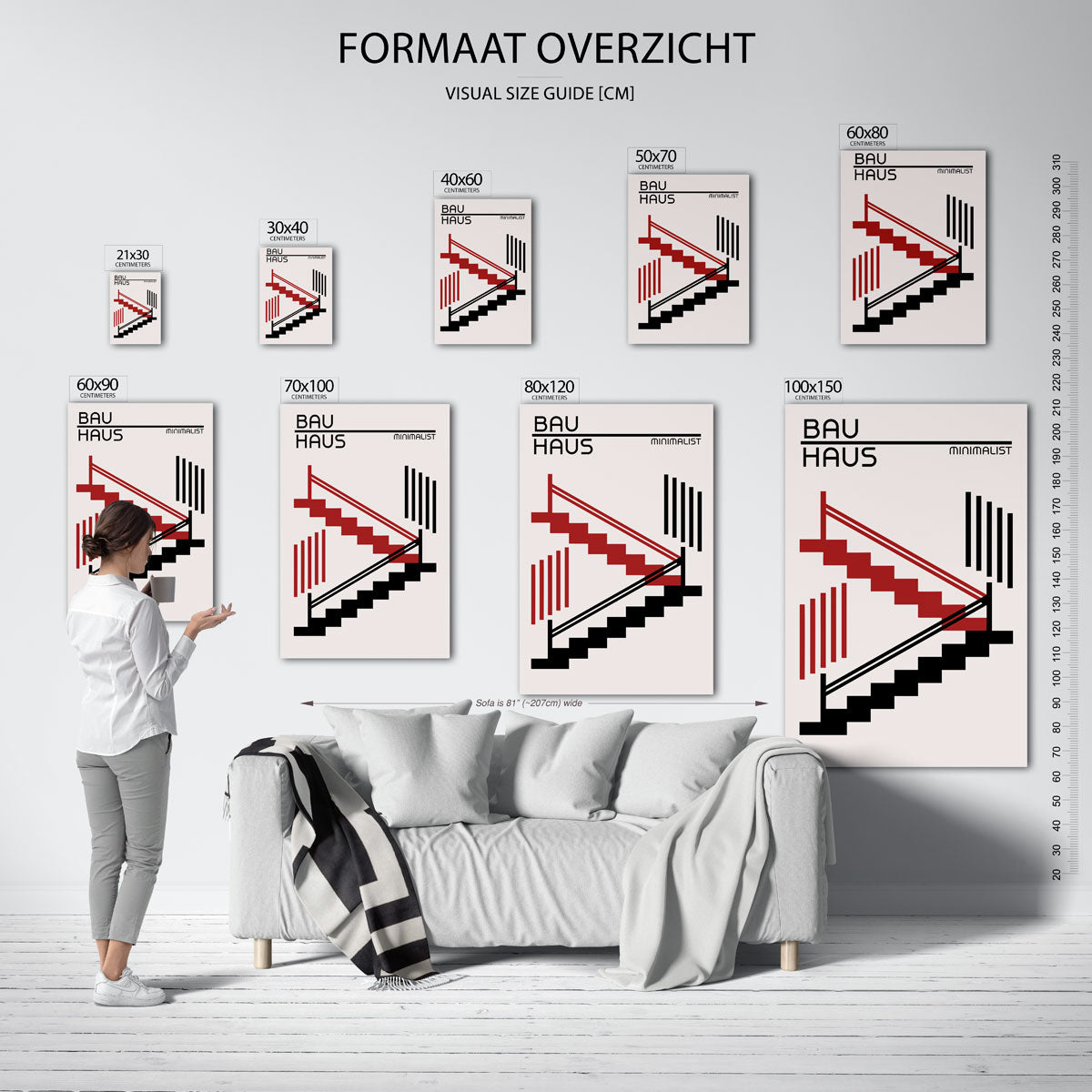 Lijnen en trappen Poster