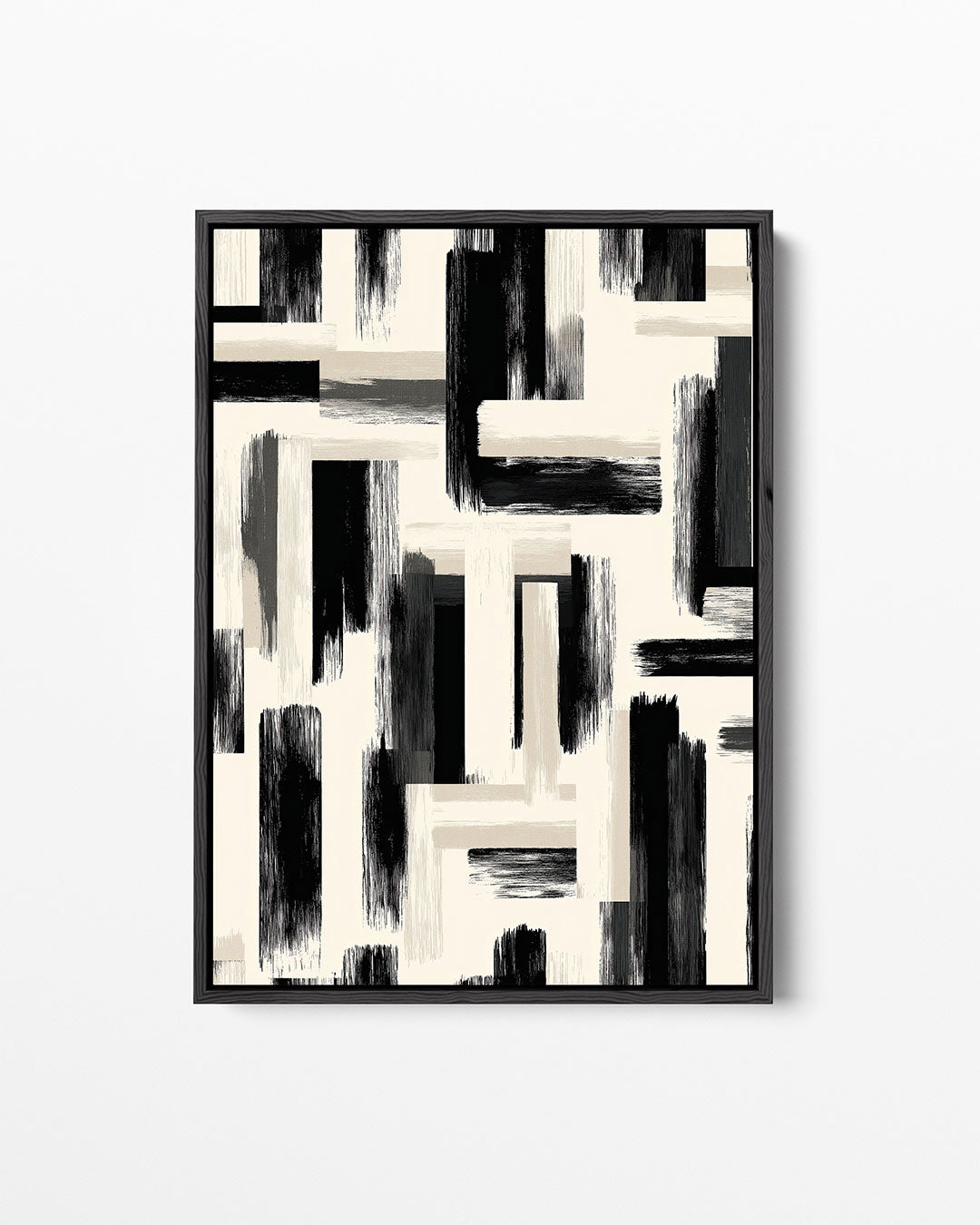 Grafische borstelvegen Kunstwerk