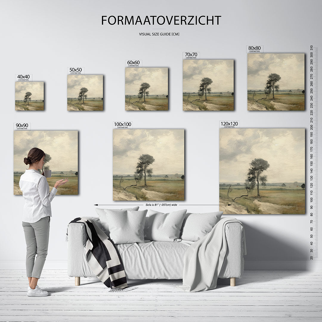 Rustig landschap Kunstwerk