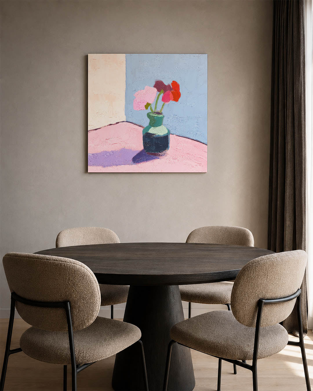 Vaas met bloemen Kunstwerk