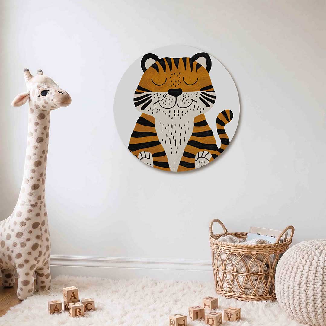 Tijger illustratie Muurcirkel