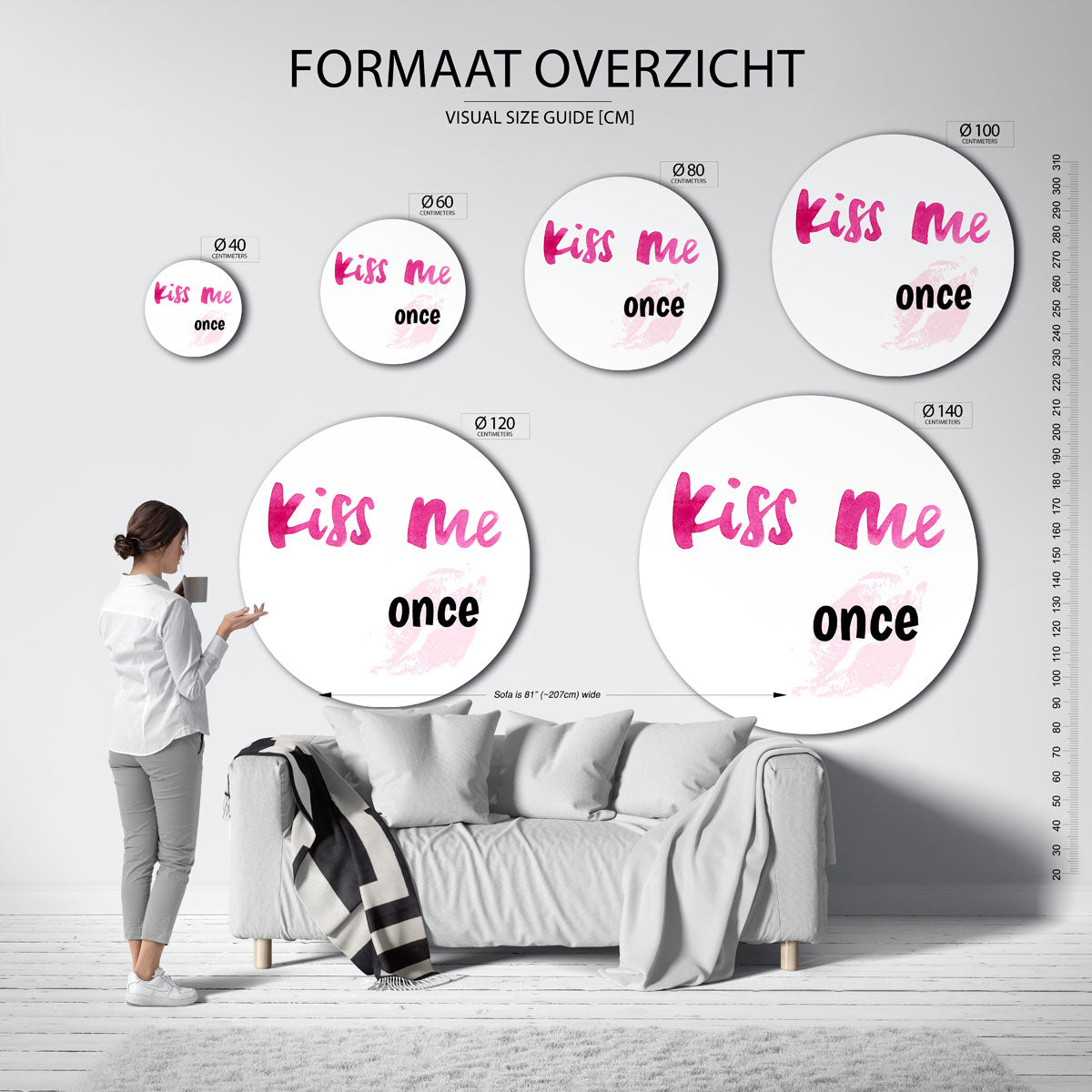 Kiss me once Muurcirkel