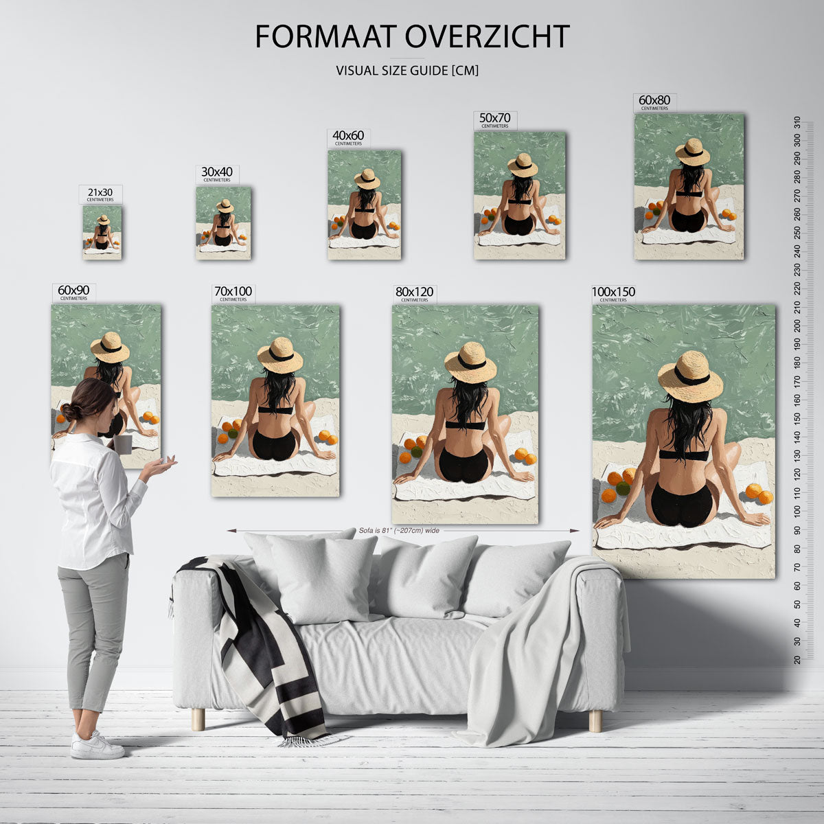 Vrouw aan zee Poster