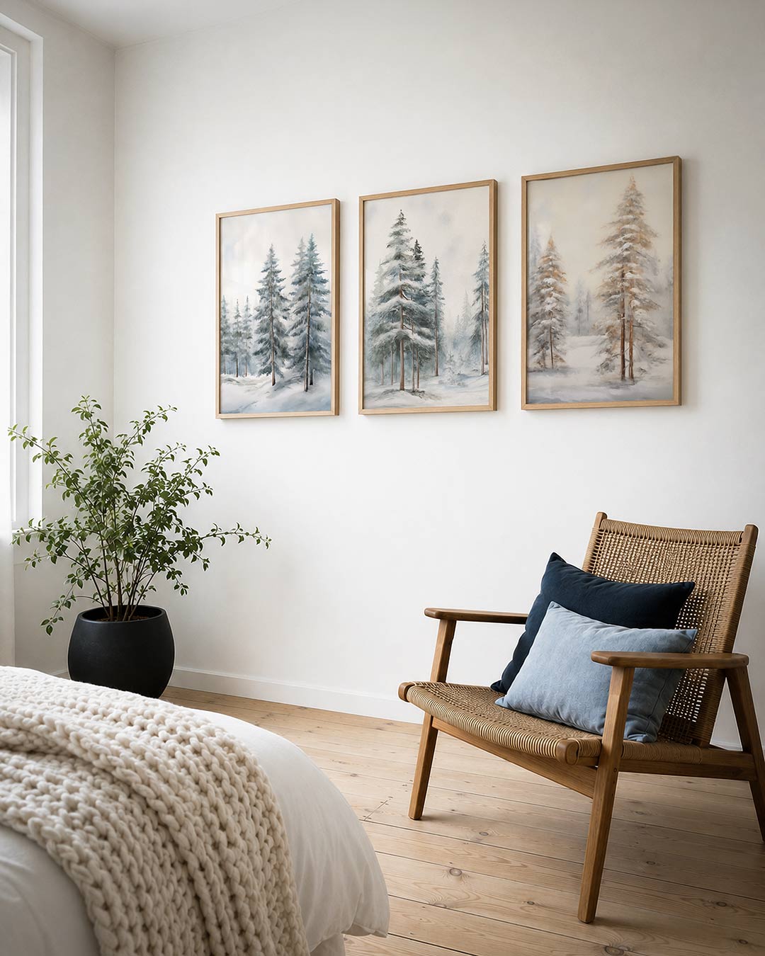 Winterse bomen Posterset