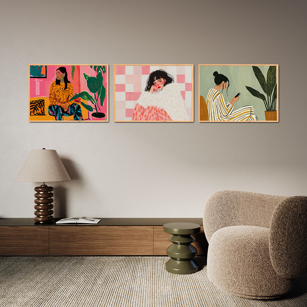 Kleurrijke interieurharmonie Posterset