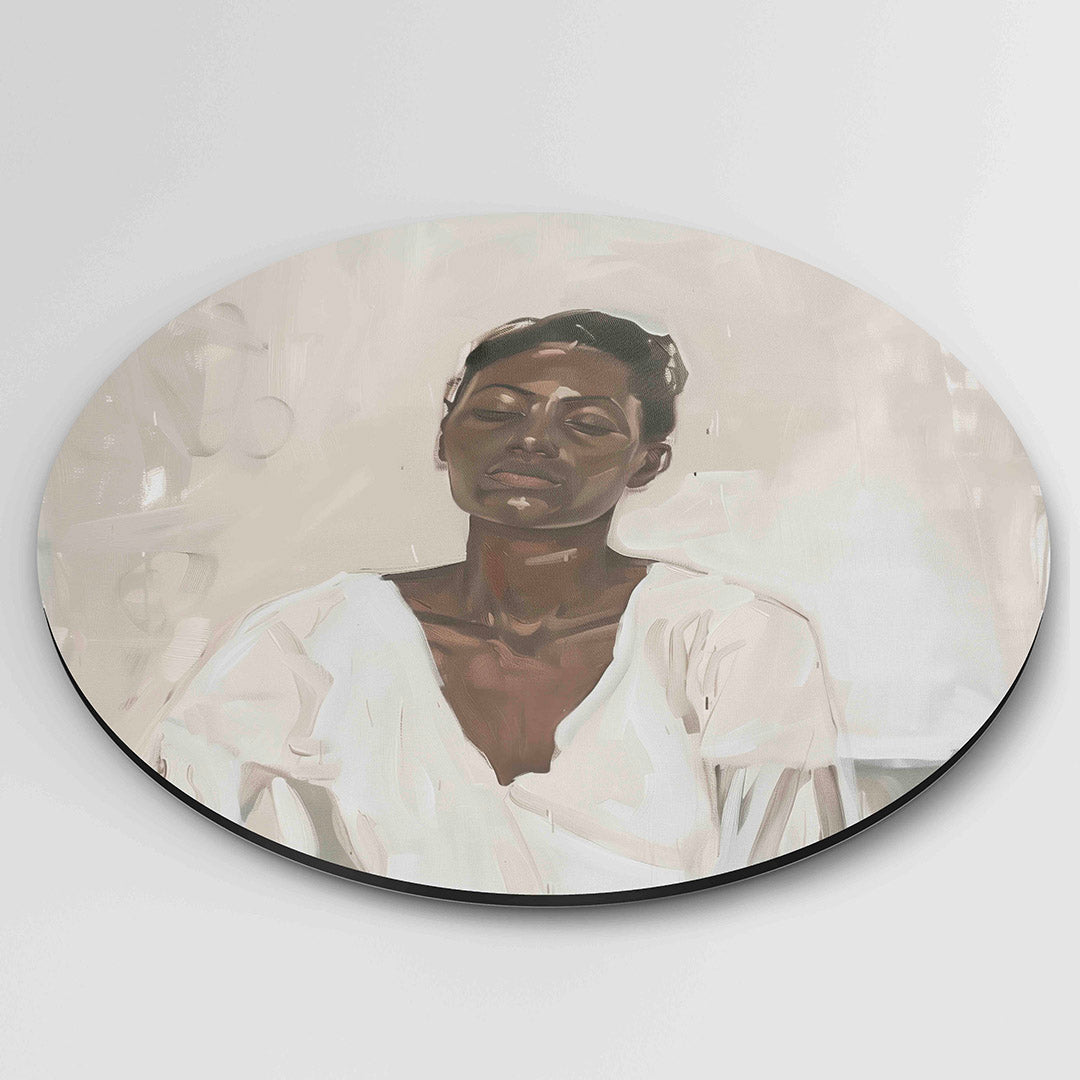 Portret in witte kleding Muurcirkel