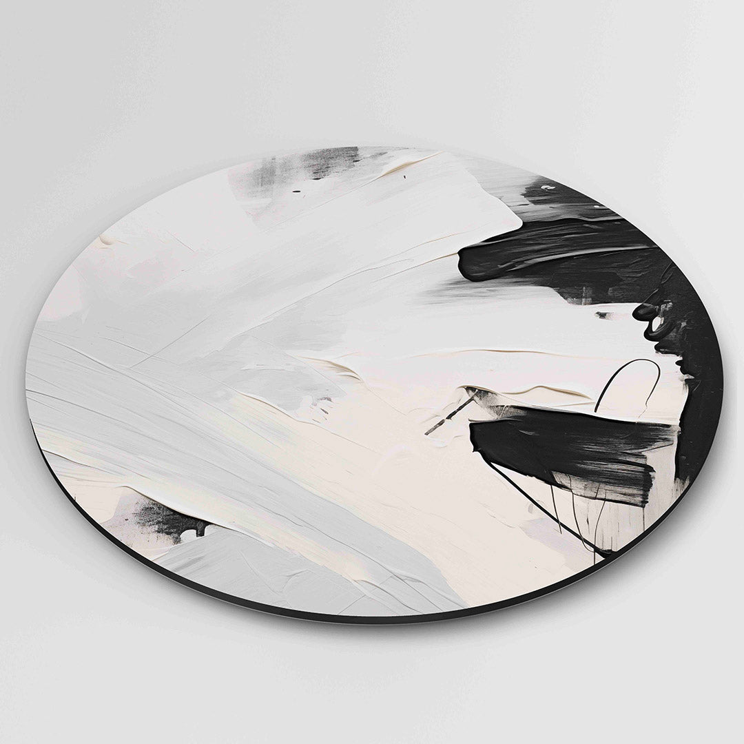 Abstracte zwart wit Muurcirkel