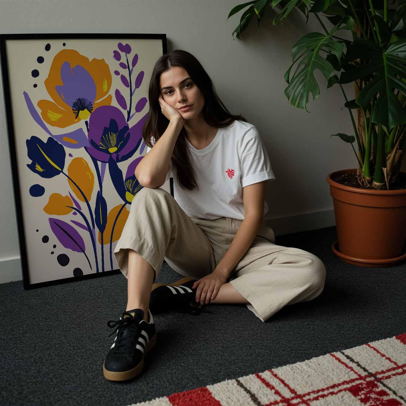 Bloemige Kunstposter-WallArtistic