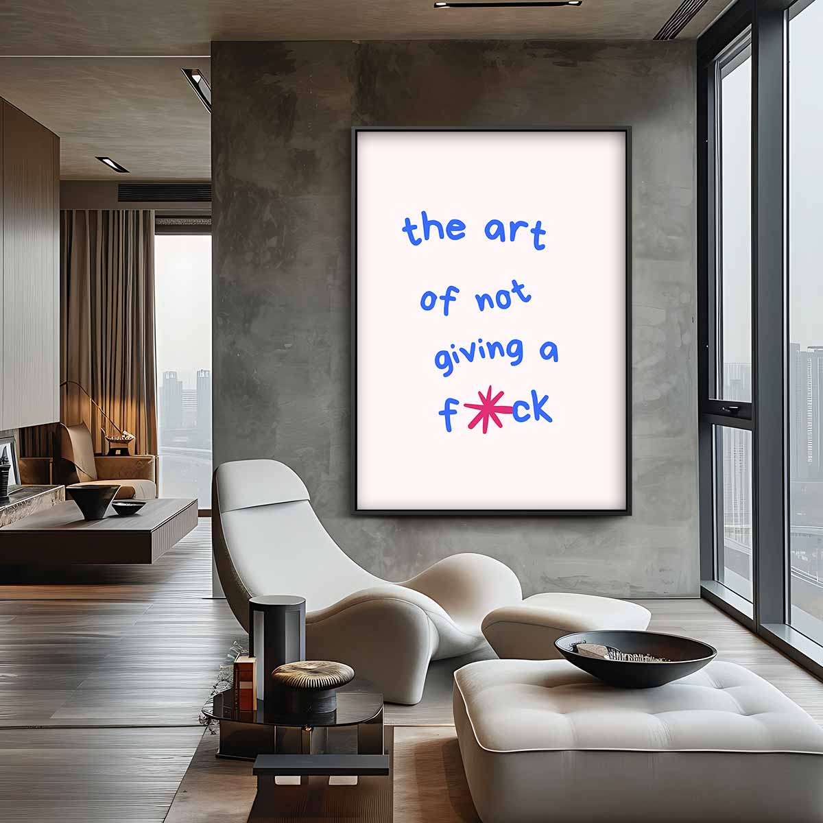 Het Kunstwerk van Niet Druk Maken Kunstwerk-canvas-dibond-plexiglas-wanddecoratie-WallArtistic