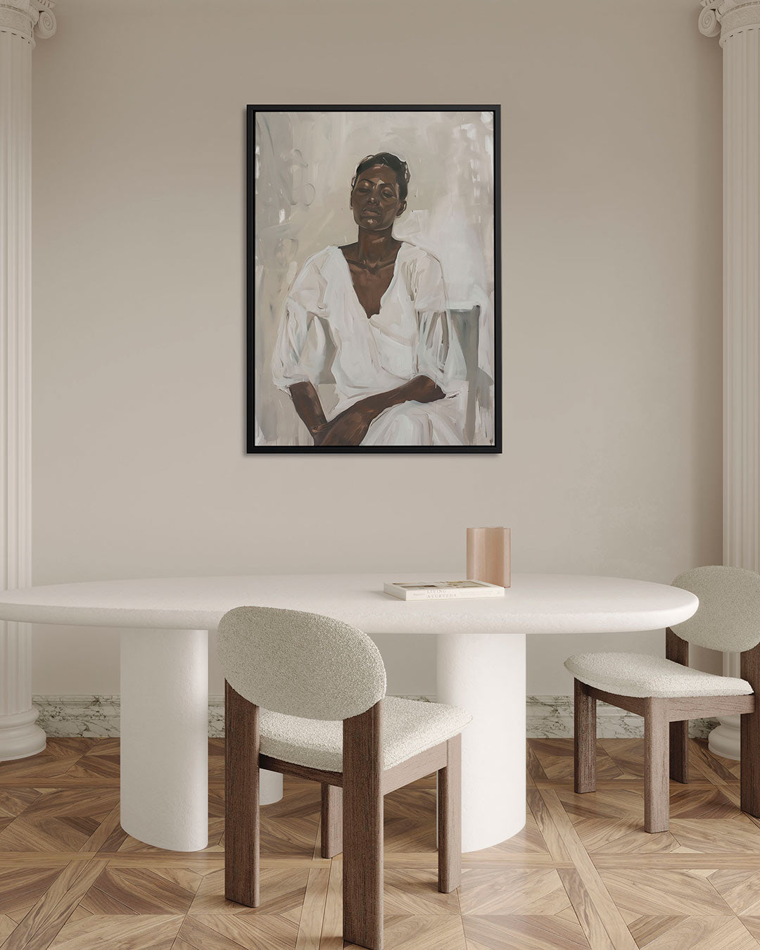 Rustige portretstudie Kunstwerk