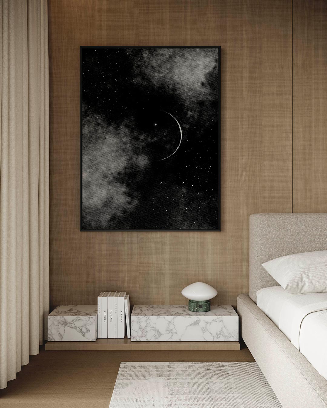Maan en sterrenhemel Kunstwerk