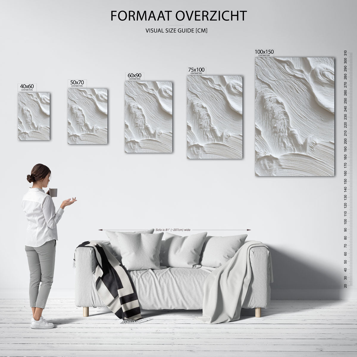 Golvende texturen Kunstwerk