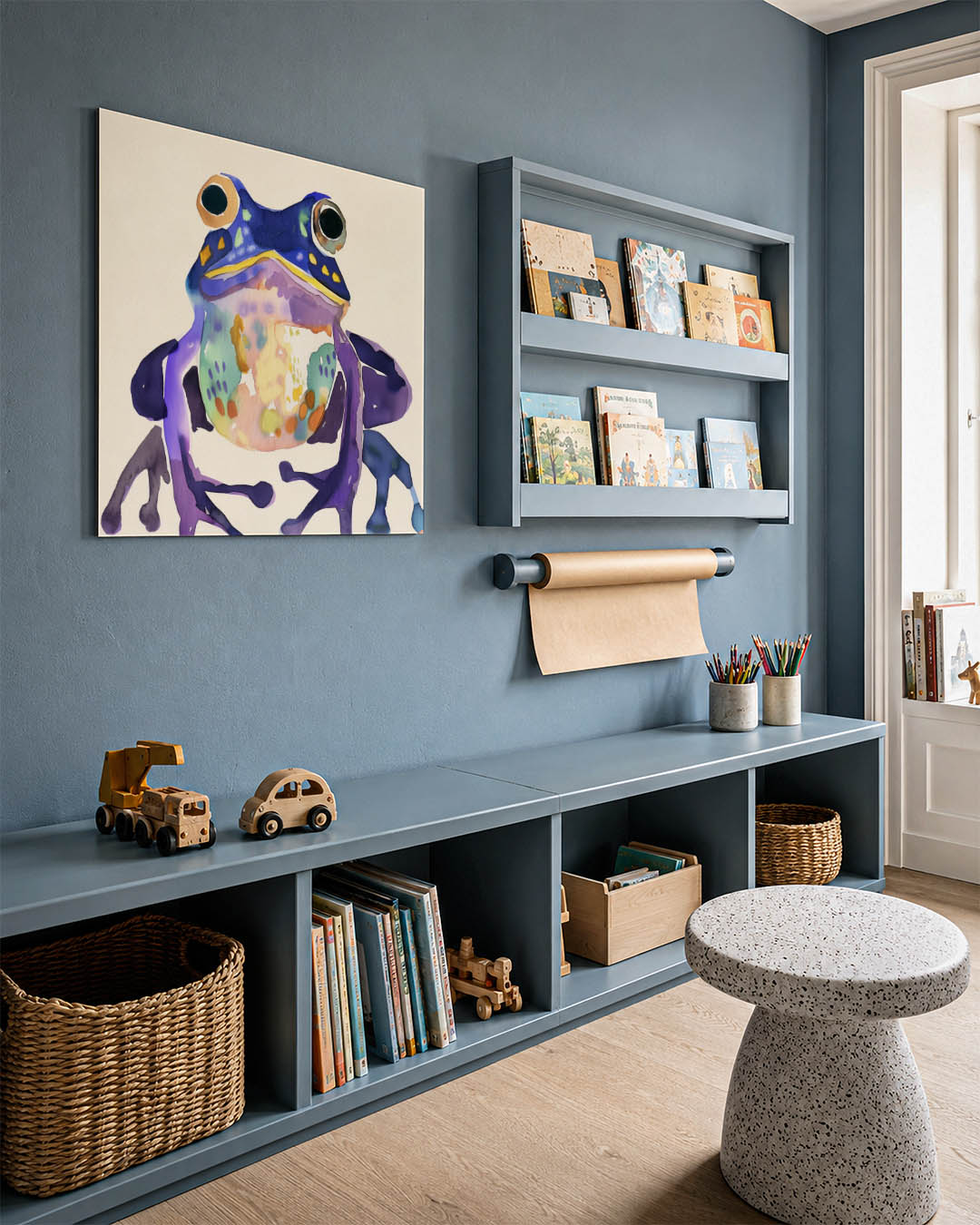 Kleurrijke kikker Kunstwerk