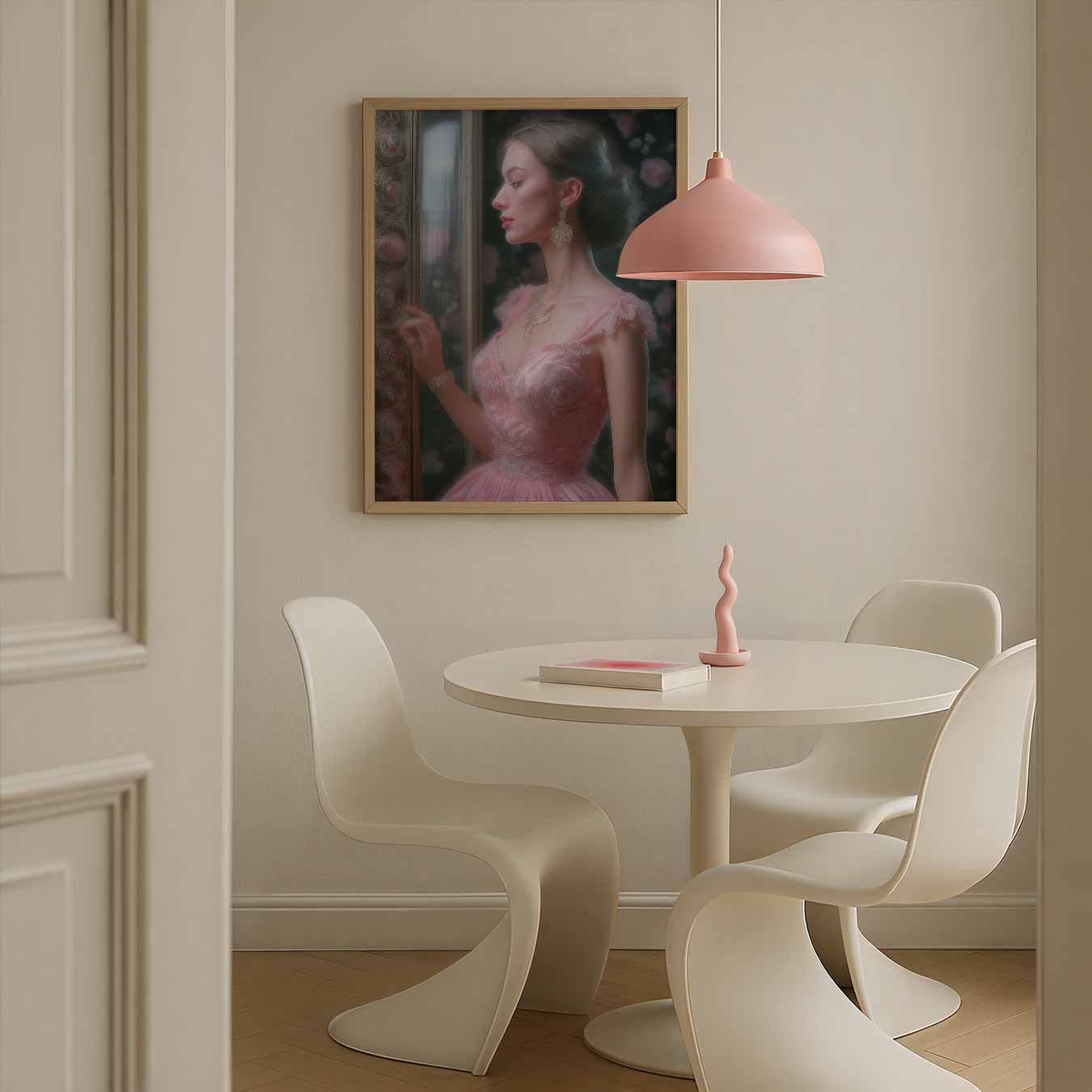Dromerige Elegantie in Roze Poster-WallArtistic