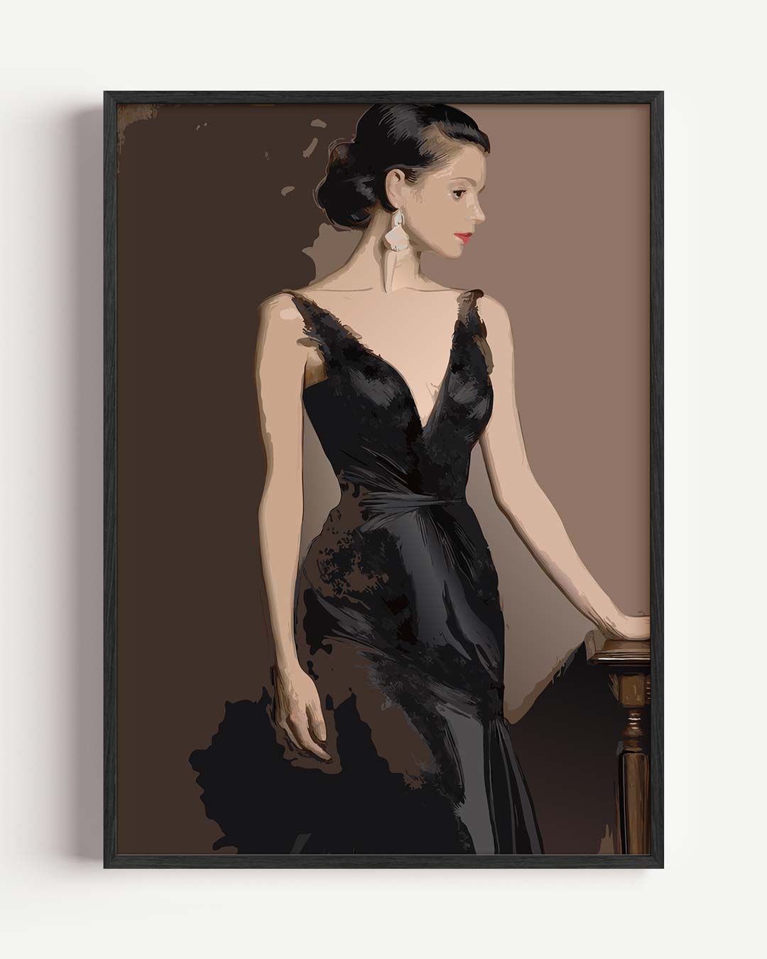 Elegante Avondjurk Poster-WallArtistic