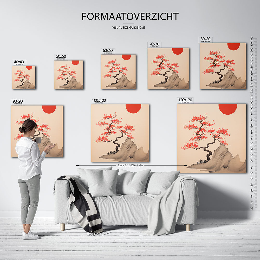 Boom en zon Kunstwerk