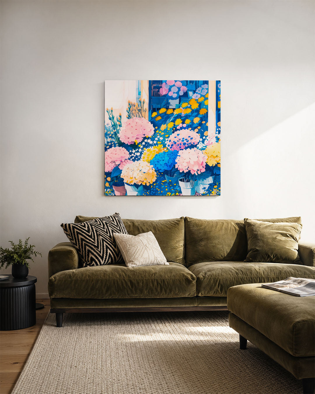 Bloemenexplosie Kunstwerk