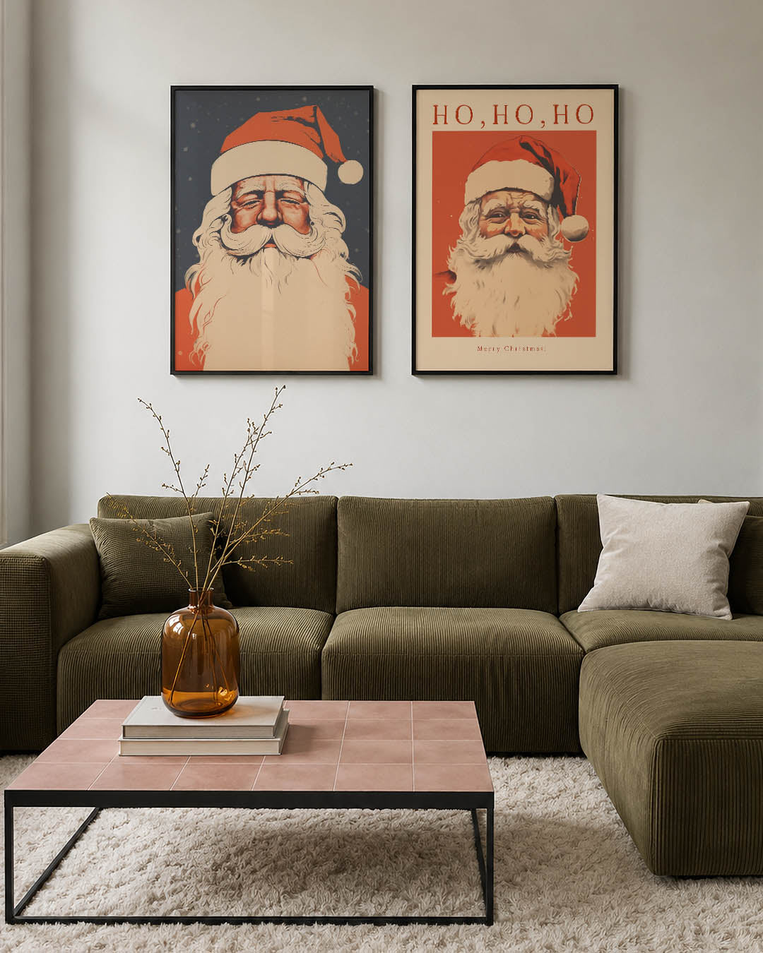 Kleurrijke kerstfiguur Posterset