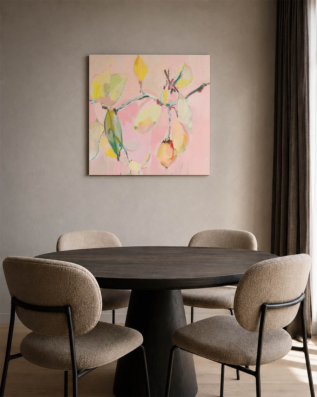 Vrolijke kleurencompositie Kunstwerk