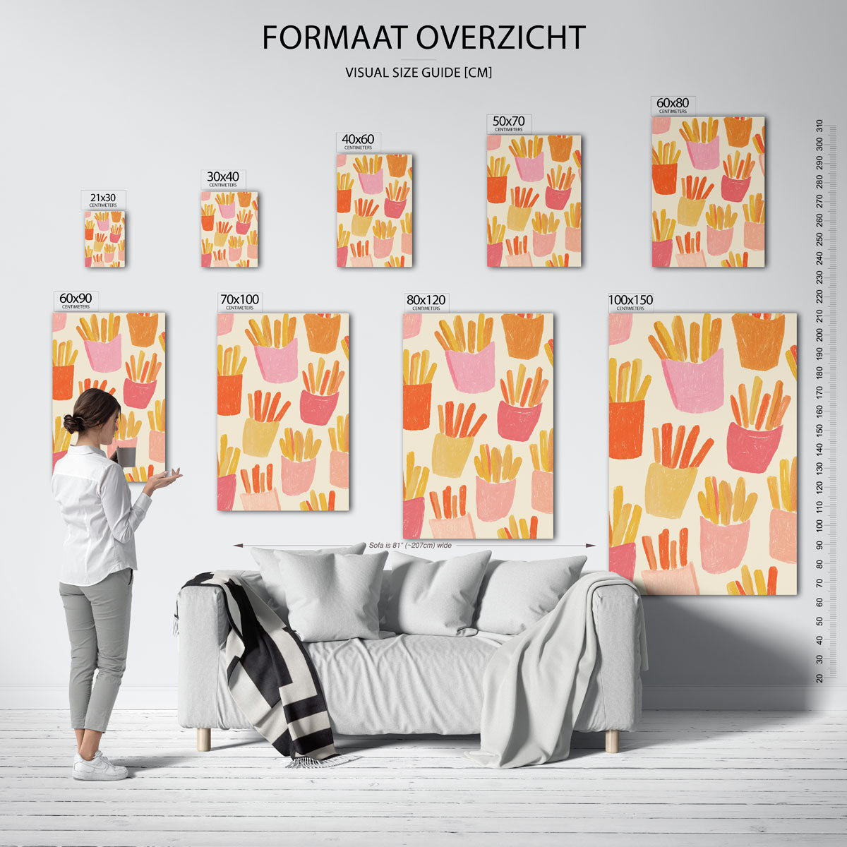 Frietjes patroon Poster