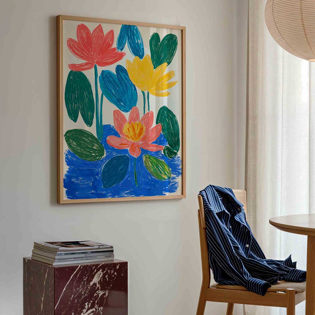 Bloemen en bladeren Poster