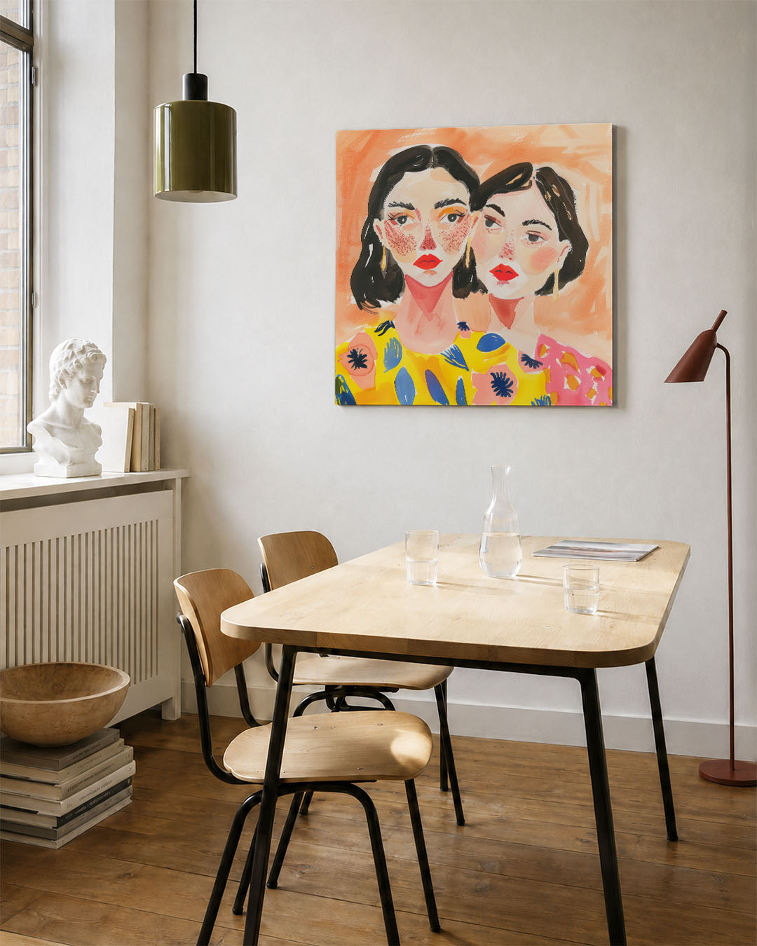 Vrolijke portretten Kunstwerk