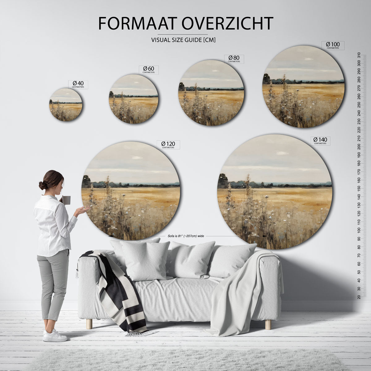 Landschap met veld Muurcirkel