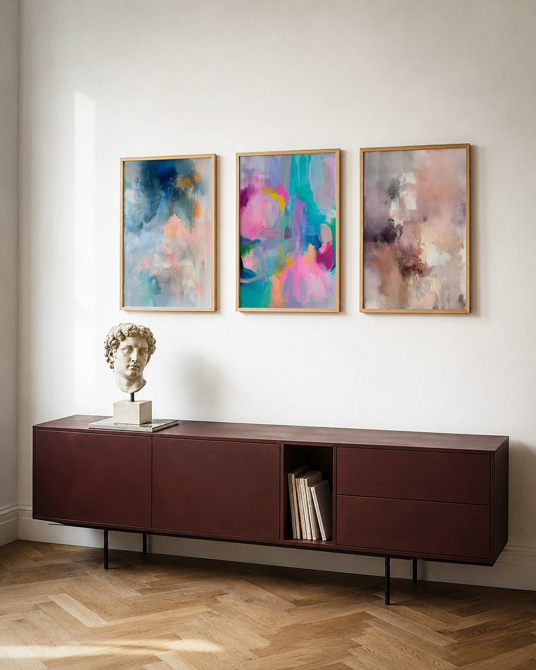 Kleurige droomvlakken Posterset