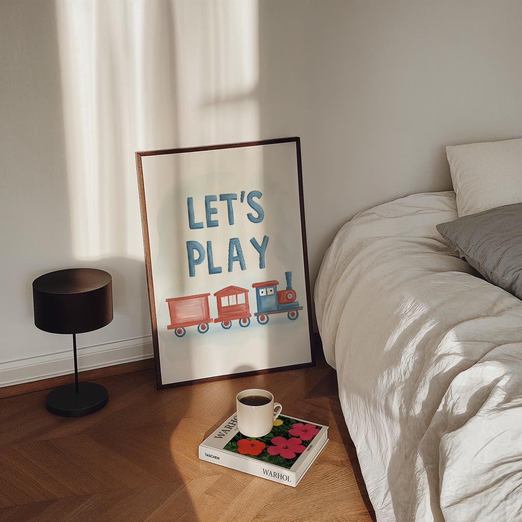 Speelse Kindertrein Poster-WallArtistic