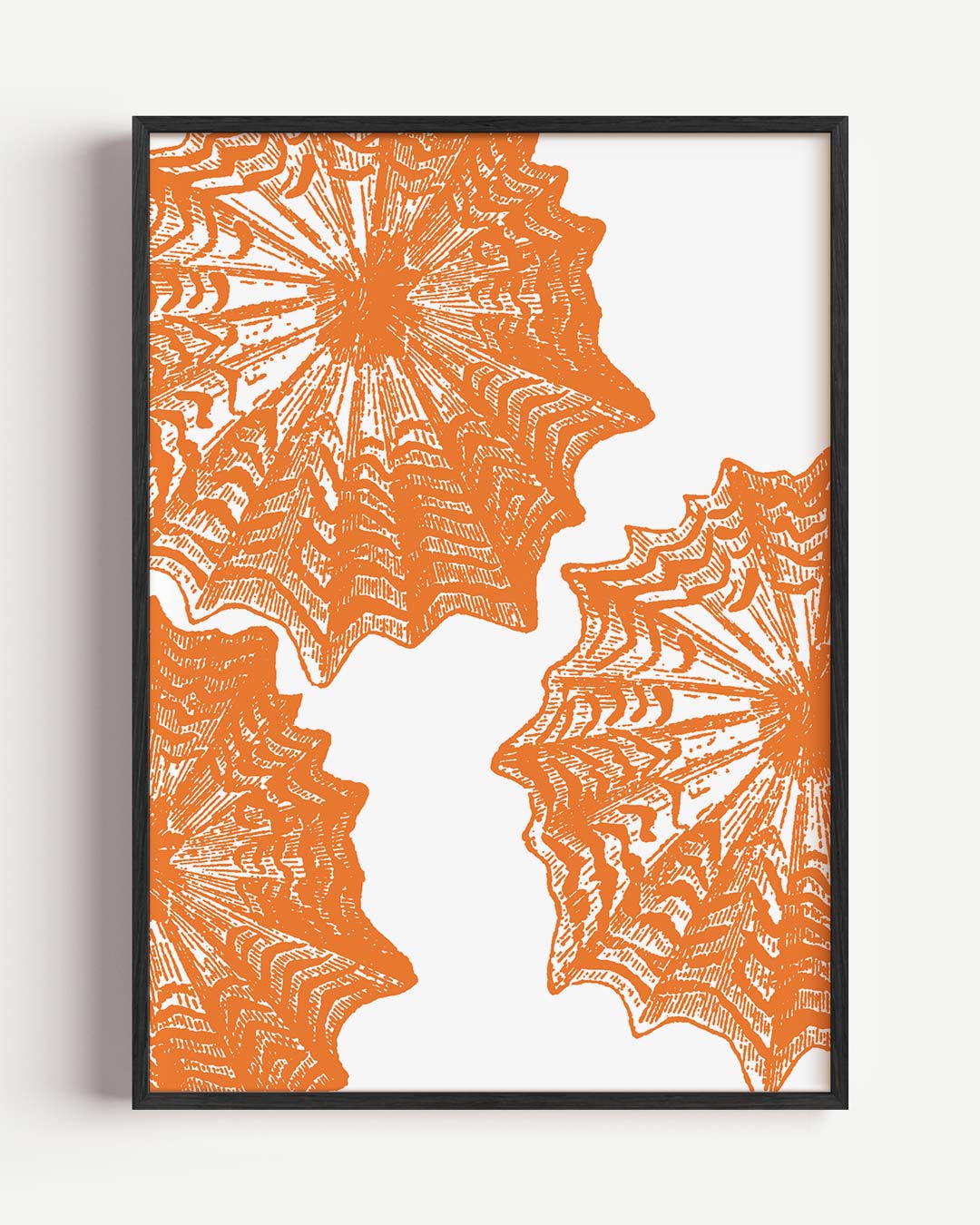 Stijlvolle Oranje Botanische Print Poster-WallArtistic