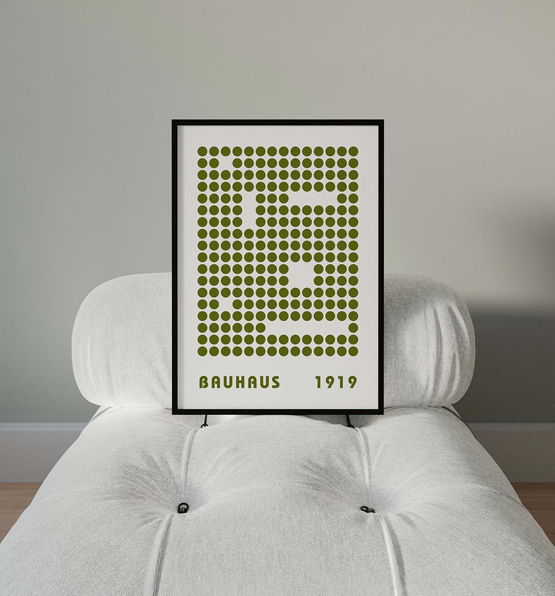 Puntpatroon en typografie Poster