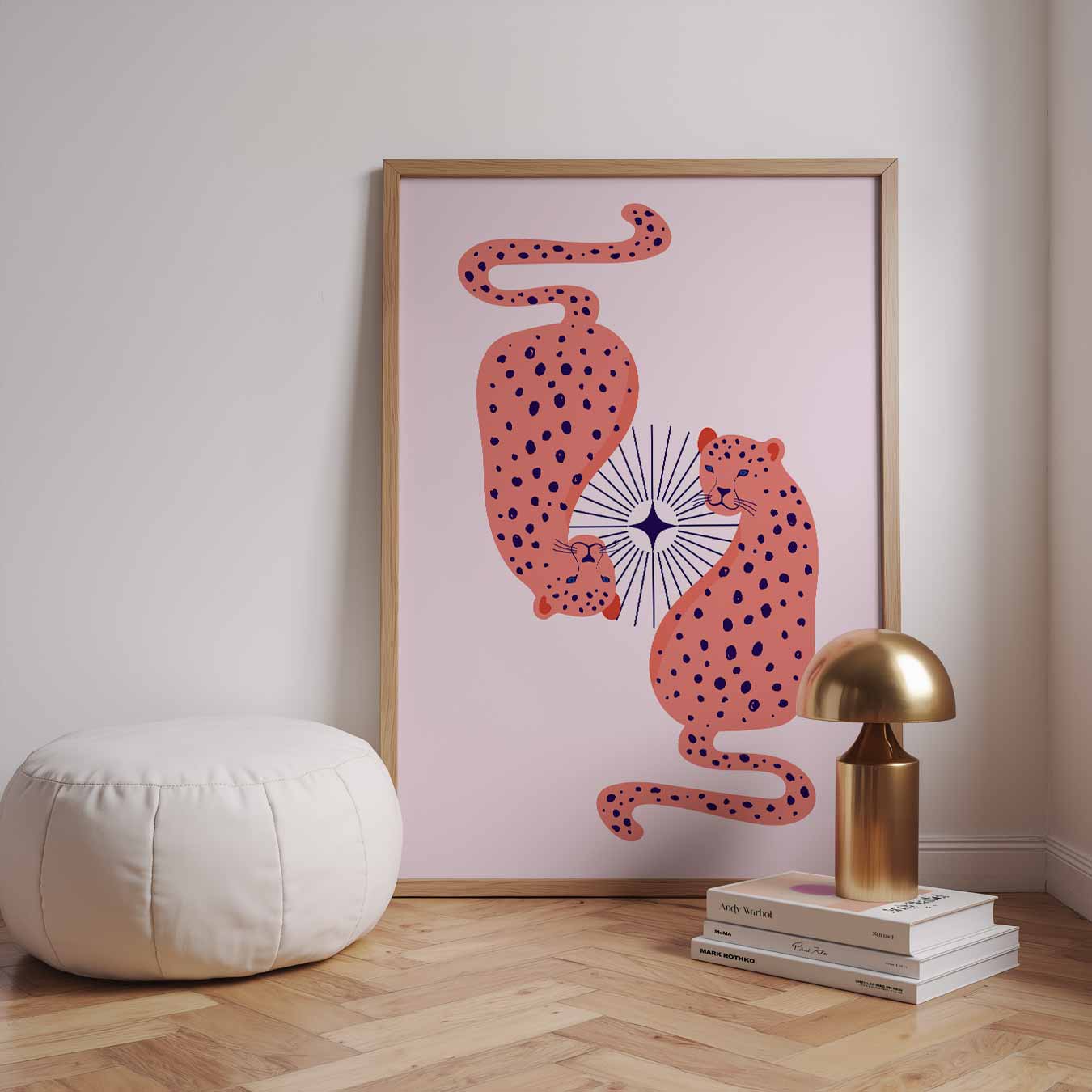 Stijlvolle Luipaard Dubbelganger Poster-WallArtistic