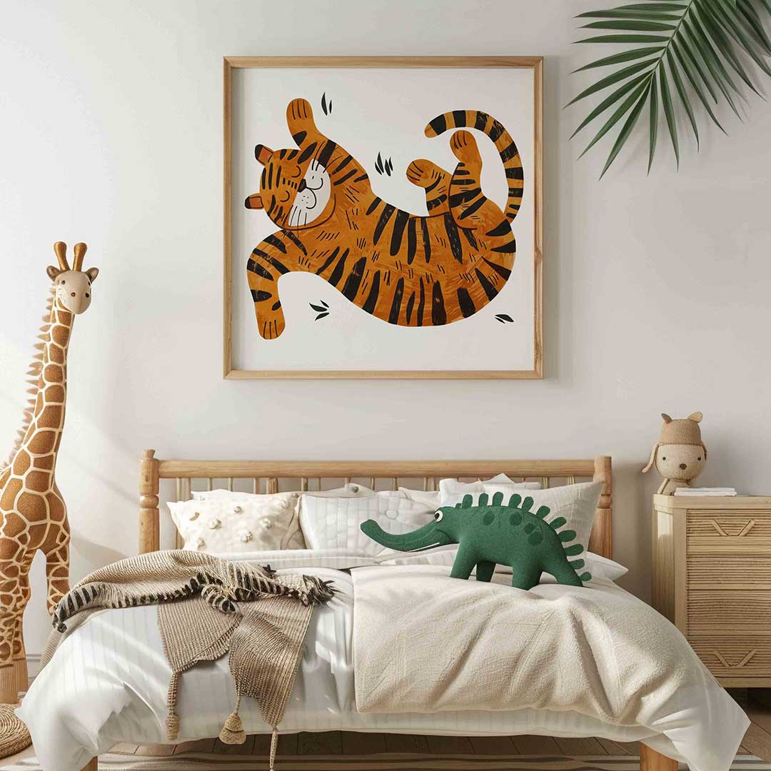 Speelse tijger Poster