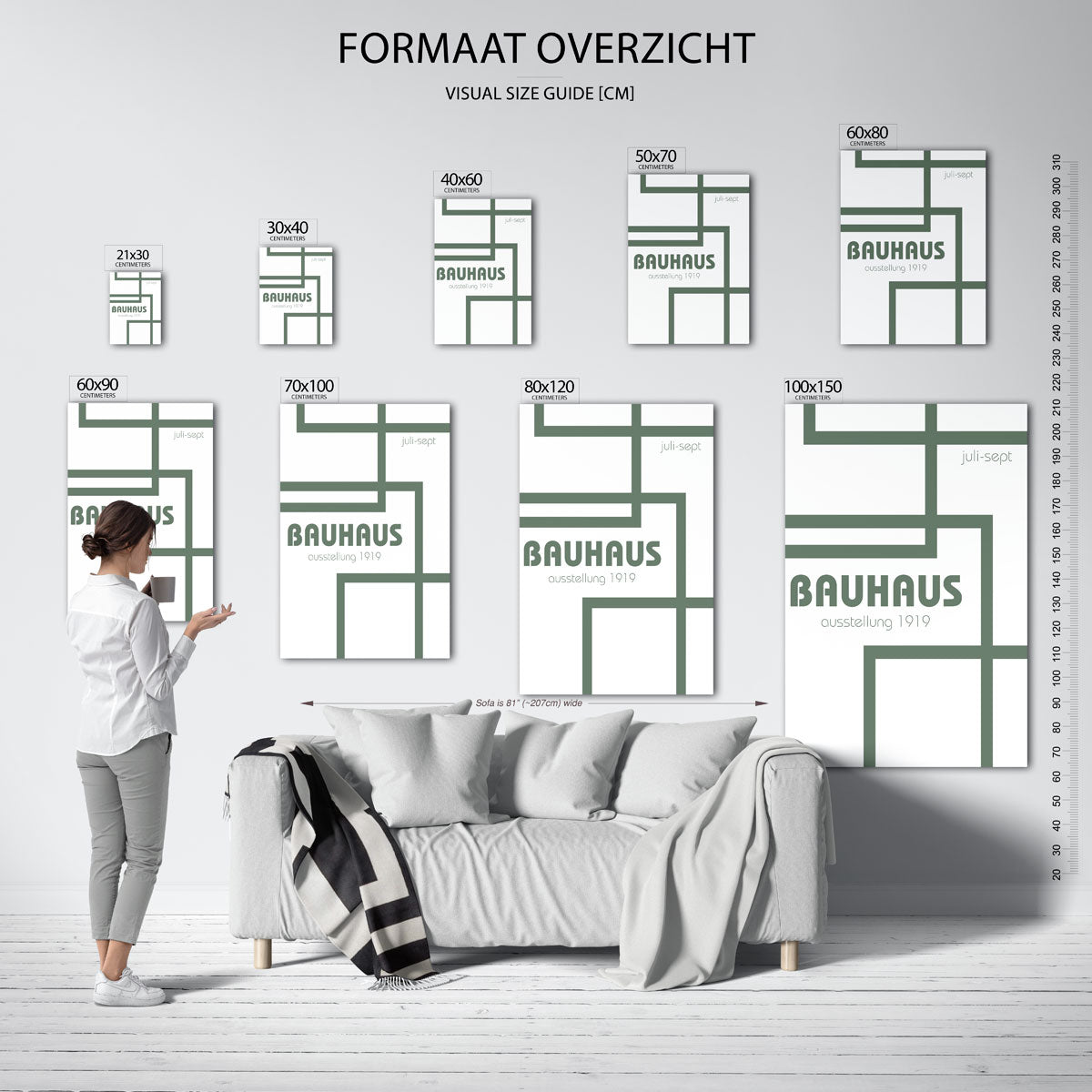 Lijnen en vlaken Poster