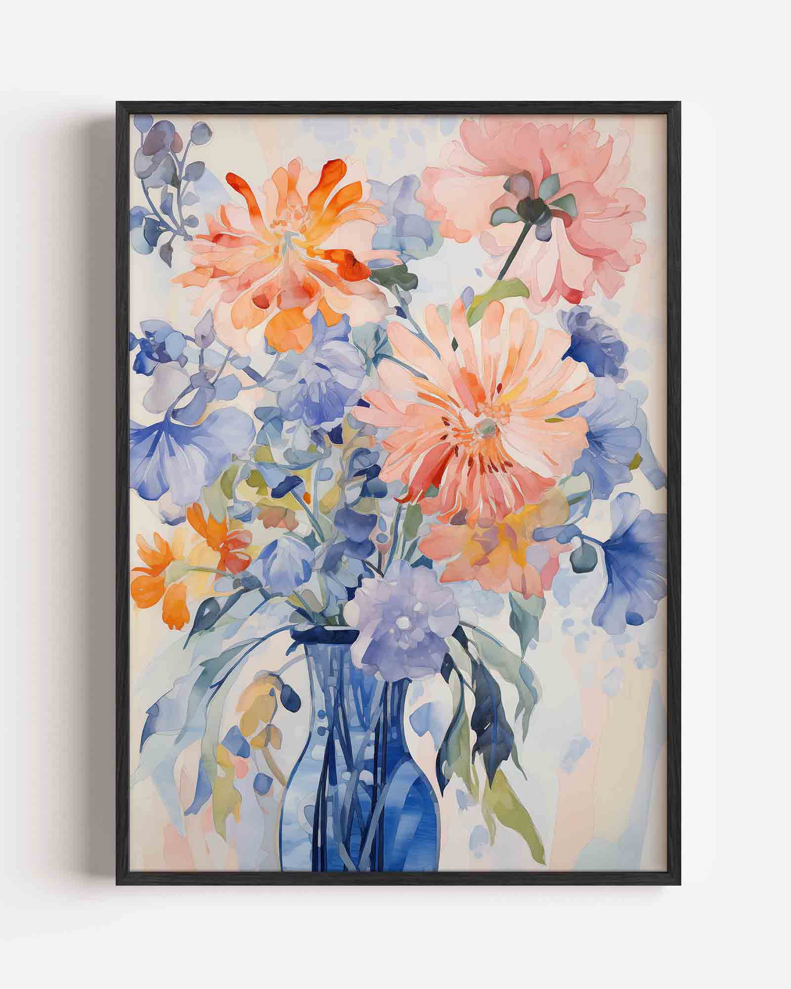 Bloemen in vaas Poster