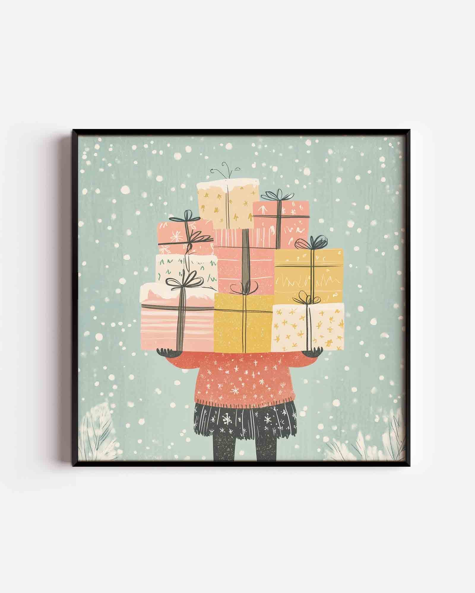 Stapeling van cadeaus Poster