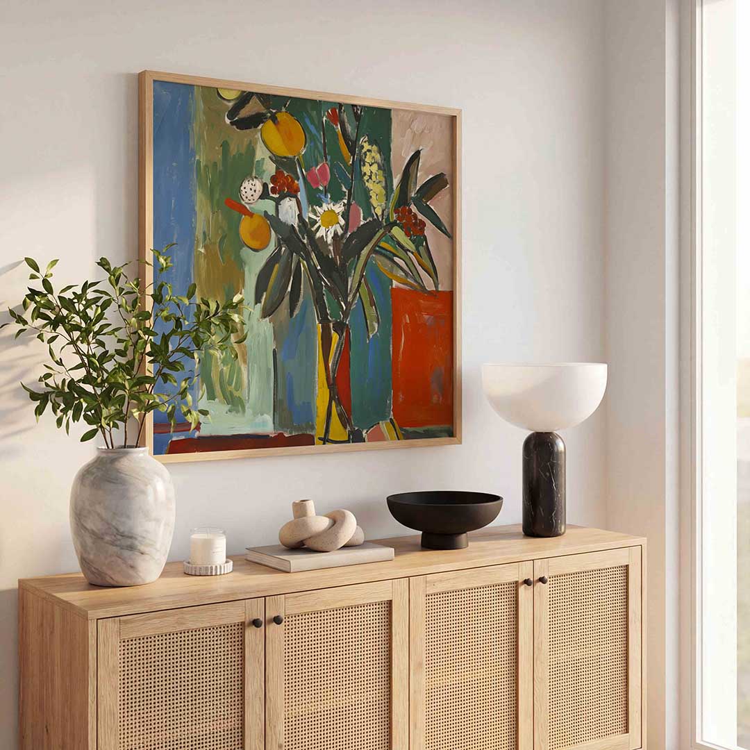 Bloemen en fruit Poster