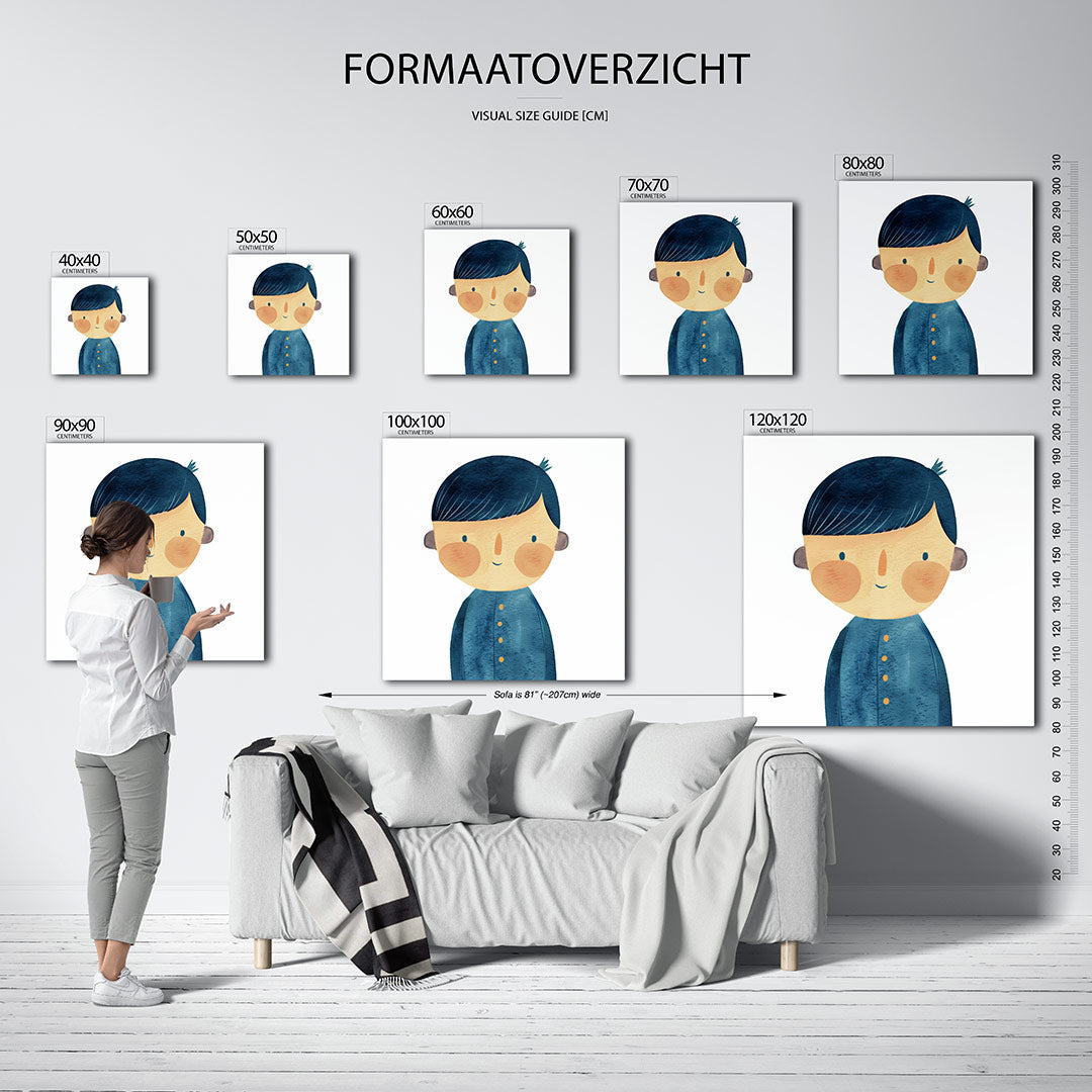 Vrolijke illustratie Kunstwerk