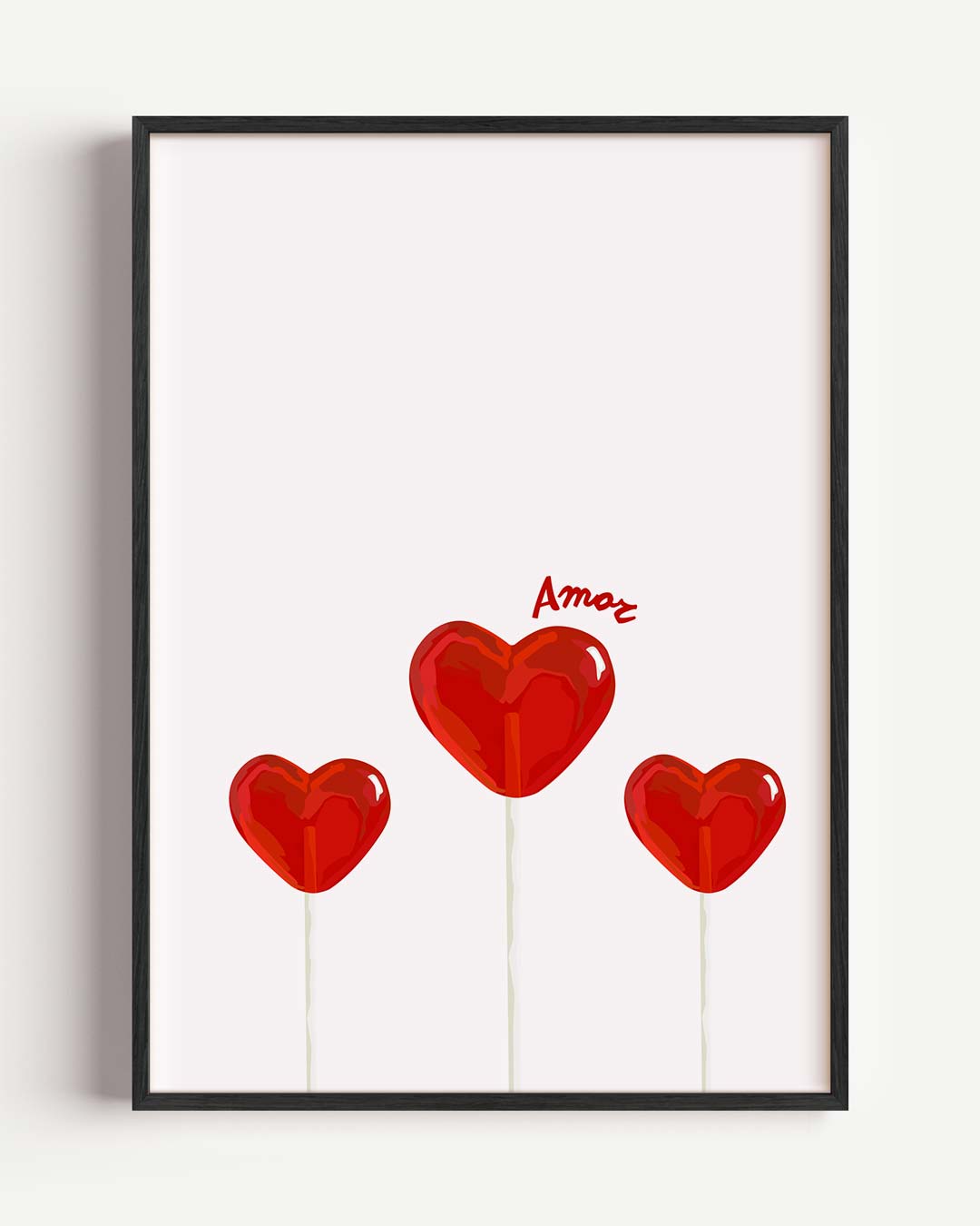 Romantische Hartjes Poster-WallArtistic